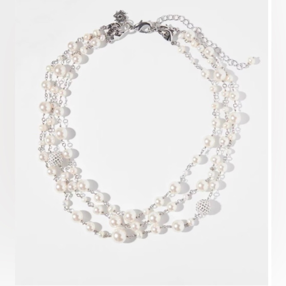 WHBM Multi Pearl Strand Necklace NEW